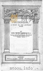 BUDDHISM:A STUDY OF THE BUDDHIST NORM 1912 PDF电子版封面