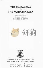 THE RAMAYANA AND THE MAHABHARATA 1910 PDF电子版封面 ROMESH C. DUTT