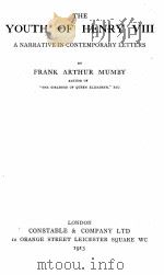 the youth of henry viii 1913 PDF电子版封面