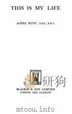 THIS IS MY LIFE（1938 PDF版）