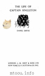 THE LIFE OF CAPTAIN SINGLETON 1951 PDF电子版封面 DANIEL DEFOE