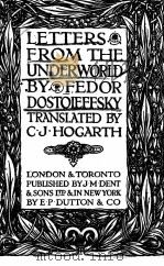 LETTERS FROM THE UNDERWORLD 1915 PDF电子版封面