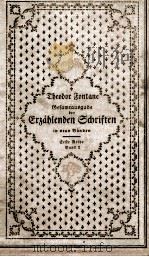 GESAMTAUSGABE DER ERZAHLENDEN SCHRIFTEN (2) 1925 PDF电子版封面 T. FONTANE