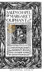 SALEM CHAPEL PDF电子版封面 MARGARET OLIPHANT