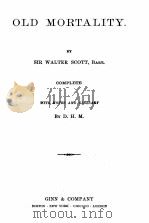 OLD MORTALITY     PDF电子版封面     
