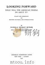 LOOKING FORWARD 1932 PDF电子版封面