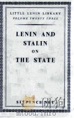 LENIN AND STALIN ON THE STATE   1941  PDF电子版封面     