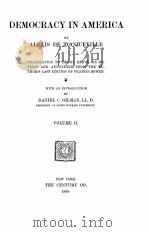 DEMOCRACY IN AMERICA VOLUME 2（1898 PDF版）