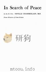 IN SEARCH OF PEACE     PDF电子版封面     