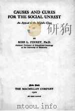 CAUSES AND CURES FOR THE SOCIAL UNREST（1922 PDF版）