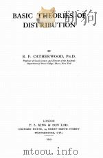 BASIC THEORIES OF DISTRIBUTION 1939 PDF电子版封面