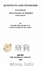 QUESTIONS AND PROBLEMS（1930 PDF版）