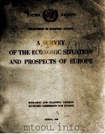 UNITED NATIONS DEPARTMENT OF ECONOMIC AFFAIRS A SURVEY OF THE ECONOMIC SITUATION AND PROSPECTS OF EU 1948 PDF电子版封面