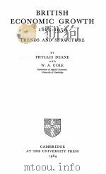 BRITISH ECONOMIC GROWTH 1688-1959 TRENDS AND STRUCTURE（1964 PDF版）
