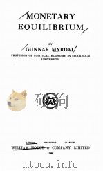MONETARY EQUILIBRIUM（1939 PDF版）