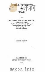 LEGAL EFFECTS OF WAR SECOND EDITION（1944 PDF版）