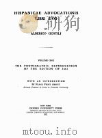 HISPANICAE ADVOCATIONIS LIBRI DVO VOLUME ONE 1921 PDF电子版封面 ALBERICO GENTILI
