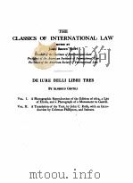 DE IURE BELLI LIBRI TRES VOLUME ONE 1933 PDF电子版封面 ALBERICO GENTILI