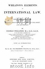 WHEATON‘S ELEMENTS OF INTERNATIONAL LAW FIFTH ENGLSH EDITION 1916 PDF电子版封面