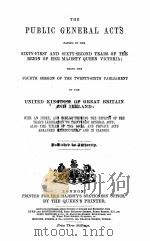 THE PUBLIC GENERAL ACTS 1898 PDF电子版封面