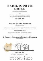 BASILICORUM LIBRI LX POST ANNIBALIS FABROTI CURAS OPE CODD 1843 PDF电子版封面