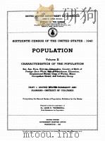 POPULATION 1940 VOLUME II PART I 1943 PDF电子版封面