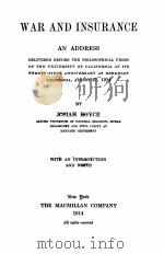 WAR AND INSURANCE AN ADDRESS（1914 PDF版）