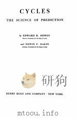 CYCLES THE SCIENCE OF PREDICTION（1947 PDF版）