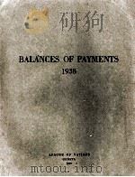 BALANCES OF PAYMENTS 1938 1939 PDF电子版封面