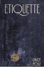 ETIQUETTE     PDF电子版封面    EMILY POST 