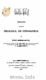 PHILOLOGICAL AND ETHNOGRAPHICAL 1860 PDF电子版封面