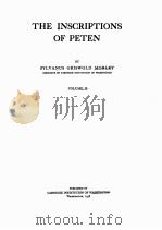 THE INSCRIPTIONS OF PETEN VOLUME II   1938  PDF电子版封面     