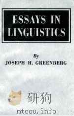 ESSAYS IN LINGUISTICS 1957 PDF电子版封面 JOSEPH H. GREENBERG