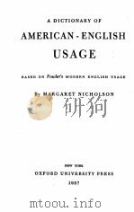 A DICTIONARY OF AMERIAN-ENGLISH USAGE（1957 PDF版）