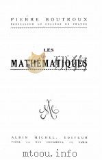 LES MATHEMATIQUES   1922  PDF电子版封面     