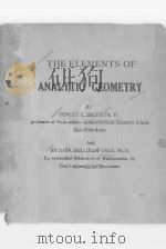 THE ELEMENTS OF ANALYTIC GEOMETRY PDF电子版封面 PERCEY F. SMITH AND ARTHUR SUL