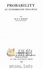 PROBABILITY AN INTERMEDIATE TEXT-BOOK（1957 PDF版）