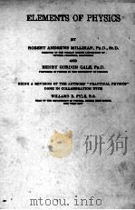 ELEMENTS OF PHYSICS PDF电子版封面