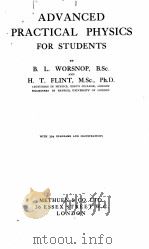 ADVANCED PRACTICAL PHYSICS FOR STUDENTS 1923 PDF电子版封面