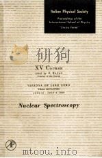 NUCLEAR SPECSROSCOPY 1962 PDF电子版封面