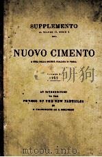 SUPPLEMENTO AL VOLUME VI SERIE X DEL NUOVO CIMENTO NUMERO 2 1957 PDF电子版封面