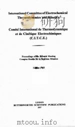 INTERNATIONAL COMMITTEE OF ELECTROCHEMICAL THERMODYNAMICS AND KINETICS COMITE INTERNATIONAL DE THERM 1957 PDF电子版封面