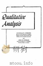 SEMIMICRO QUALITATIVE ORGANIC ANALYSIS     PDF电子版封面     