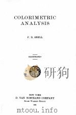 COLORIMETRIC ANALYSIS（1921 PDF版）