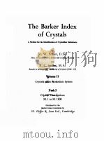 THE BARKER INDEX OF CRYSTALS VOLUME II PART 2（1956 PDF版）