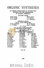 ORGANIC SYNTHESES VOLUME XV   1935  PDF电子版封面     