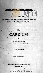 CARDIUM 1899 PDF电子版封面 J. JOHNSTONE
