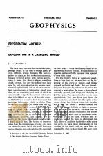 GEOPHYSICS VOL. XXVII NO. 1-6   1962  PDF电子版封面     