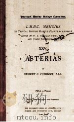 L.M.B.C. MEMOIRS ON TYPICAL BRITISH MARINE PLANTS AND ANIMALS XXV ASTERIAS（1923 PDF版）