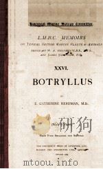 L.M.B.C. MEMOIRS ON TYPICAL BRITISH MARINE PLANTS AND ANIMALS XXVI BOTRYLLUS 1924 PDF电子版封面 E. CATHERINE HERDMAN